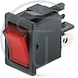 Interruttore bipolare a bilanciere DPST ON-OFF con tasto luminoso rosso e con te - Picture 1 of 2