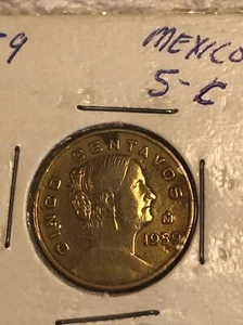 Mexico Cenco Centavos 1959, 1962,1966,2-1968,1975.Sold Separately - Picture 1 of 12