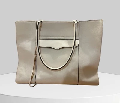 🌺Rebecca Minkoff MAB White Saffiano Leather Medium Tote - Image 1 of 4