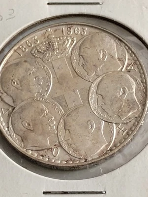 1863-1963 Plata Grecia 30 Dracmai Foto 1 de 4