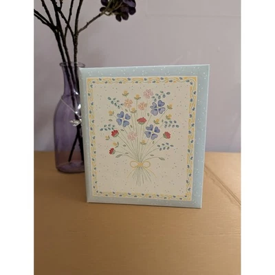 Vintage Address Book Floral Design Organizer Contacts Phone Numbers Empty - Image 1 of 4