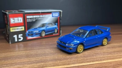 TAKARA TOMY Tomica Premium #15 Azul Subaru Impreza 22B-STi Versión escala 1/61 Foto 1 de 4