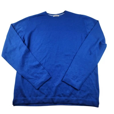 Gran Sasso Sweater Mens 54/XL Blue Virgin Wool Made In Italy Crewneck Pullover - Image 1 of 4