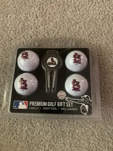 STL Cardinals Premium Golf Gift Set 4 Balls Divot Tool Ball Marker Logo Balls - Picture 1 of 2