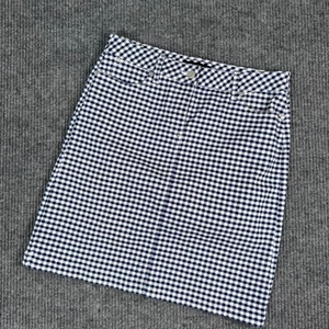 Falda Talbots Mujer 4 Guinga Mezcla Algodón Mini Clásica Carrera Informal Preppy - Imagen 1 de 7