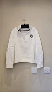 Lauren Ralph Lauren Vintage Cable Knit V Neck Sweatshirt Ladies Size M 8-10 - Picture 1 of 5