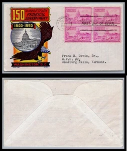 US FDC # 992 3c Capitol block Cachet Craft BOLL 1950, 0a1442 - Picture 1 of 1