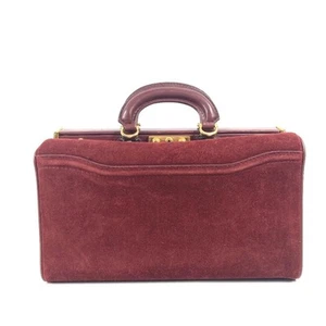 CARTIER Must de Line Large Doctor Bag Box Doctor's Bag Hand Bag Leather wine-red - Foto 1 di 17