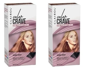 2 X Clairol Color Crave Semi-Permanent Hair Colour | Hair Dye – Rose Gold 60mL - Picture 1 of 2