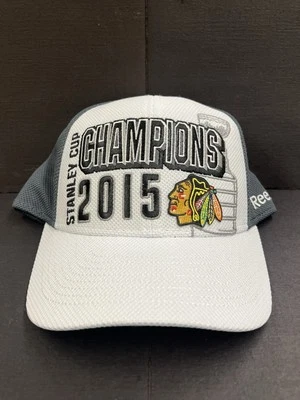 Chicago Blackhawks 2015 Stanley Cup Champions Vestuario Sombrero NUEVO Etiquetas ¡NUEVO CON ETIQUETAS! Foto 1 de 4
