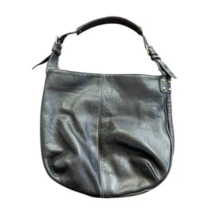 Tignanello Leder Handtasche Geldbeutel schwarz Hobo Schultertasche Magnetverschluss - Bild 1 von 12