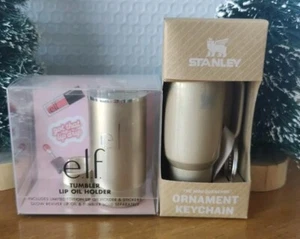 STANLEY Ornament Keychain & E.L.F. Tumbler Lip Oil Holder 2 PACK!! T - Picture 1 of 6