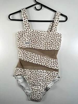 Новый с этикетками купальный костюм Carmen Marc Valvo с гепардовым принтом купальный костюм 1 шт. белый размер 6 - Изображение 1 из 4