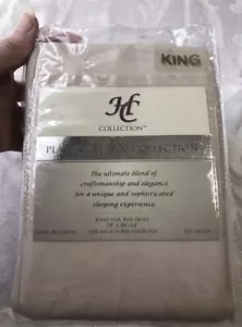 Hotel Collection Platinum 1800 KING Bed Skirt Dust Ruffle Cream Tan Microfiber - Picture 1 of 5