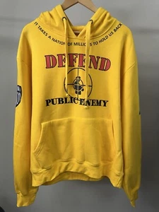 Public Enemy - Takes A Nation To Hold Us Back. Defends Brooklyn Yellow Hoodie XL - Picture 1 of 5