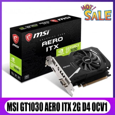 Original MSI NVIDIA GeForce GT 1030 AERO ITX 2G OC 2GB GDDR5 PCI-E Graphics Card - Image 1 of 4