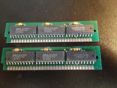 2x 1MB 30-Pin 3-Chip Parity 80ns FPM Memory SIMMs 2MB Matched Apple UNIX PC - Image 1 of 3