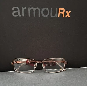 Occhiali da vista uomo ARMOURX 7013 marroni rettangolari full rim 56-17-140 montatura di sicurezza - Foto 1 di 7