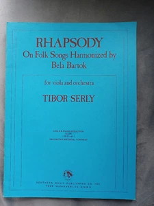 Rhapsody On Folk Songs Harmonized by Bela Bartok for Viola and Orchestra - Picture 1 of 4