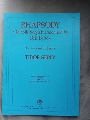  Rhapsody On Folk Songs Harmonized by Bela Bartok for Viola and Orchestra - Image 1 of 4