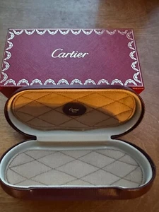 cartier leather burgundy glasses case - Picture 1 of 3