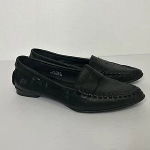 BOC Born schwarz Leder Penny Halbschuhe Slipper Anzug Schuhe flach W3310 - Bild 1 von 8