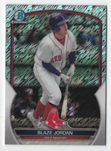 2023 Bowman Chrome Prospects #BCP-167 Blaze Jordan Shimmer Refractor ~ Medias Rojas - Imagen 1 de 2