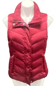 Eddie Bauer Puffer Vest 85 % Goose Down Red Quilted Ski Outdoors Sz M - Picture 1 of 11
