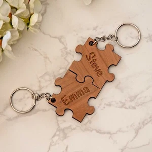 Personalised Puzzle Piece Keyring - Picture 1 of 4