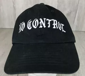 Black Strapback Hat “NO CONTROL” Print Ethos K&B Trading Corp OSFM - Picture 1 of 10