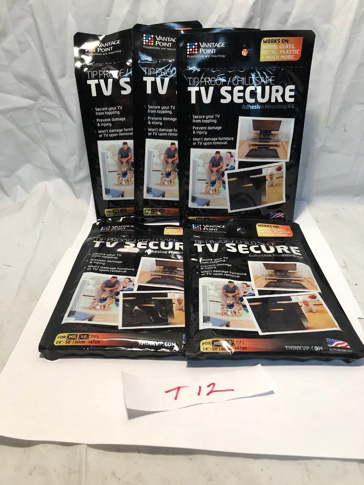 Vantage Point TS02 Tip Proof/child Safe TV Secure Adhesive Mounting Kit