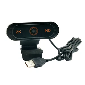 2K Webcam Kamera mit Mikrofon USB 2.0 Web Kamera for PC Laptop Notebook Computer - Zdjęcie 1 z 12