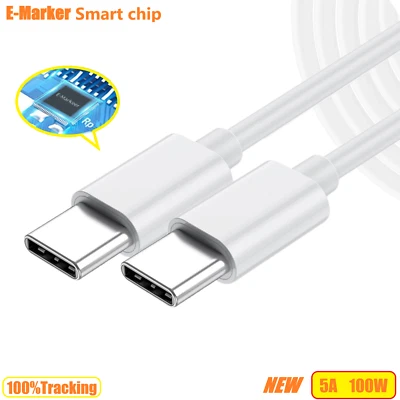 USB Type C To Type C 5A 100W Speed Fast Charging Quick charger Cable - Image 1 of 4