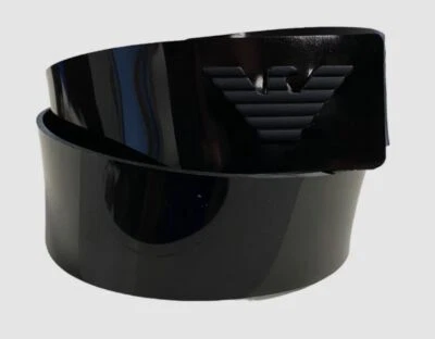 Cinturón Emporio Armani de cuero negro con hebilla de águila talla 26 $145 para hombre Foto 1 de 4