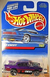 1997 Hot Wheels Mainline/Collector #787 '57 CHEVY Purple w/Chrome RZR Spokes - Picture 1 of 4