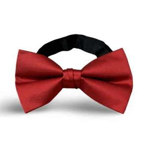 Red New Years Dickie Bow ,wedding, prom, suit, tie, luxury quality Silk D21 - Picture 1 of 2