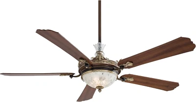 Ventilador de techo Minka Aire F900L-BCW Cristafano 68" con luces LED, nogal Belcaro Foto 1 de 4