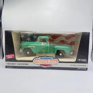 AMERICAN MUSCLE 1:18 1955 CHEVY 3100 STEPSIDE DIECAST MODEL TRUCK PICKUP - Picture 1 of 5