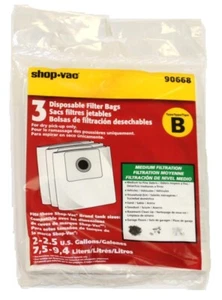 Genuine Shop Vac Style B Vacuum Bags 9066800  2 packs of 3 bags - Picture 1 of 1