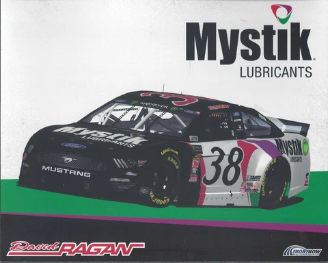 2019 DAVID RAGAN "MYSTIK FORD MUSTANG" #38 NASCAR MONSTER ENERGY POSTCARD Cover