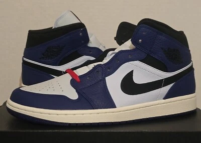 Air Jordan 1 Mid SE Deep Royal talla 11.5 *Caja puntera izquierda descolorida* Criado Chicago Foto 1 de 4