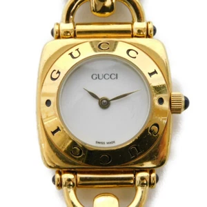 GUCCI Horsebit 6300L Watches Quartz White Dial Gold Women from Japan AUTHENTIC - Picture 1 of 13