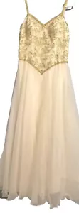 Woman Dress Size 10 , Pearl Color With Gold. Used like a new. - Picture 1 of 8