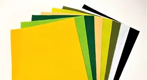 1mm Filz-Mix Grün 20x30cm 8 Filzplatten zum Basteln 0,68€/Stück bunt sortiert - Bild 1 von 15