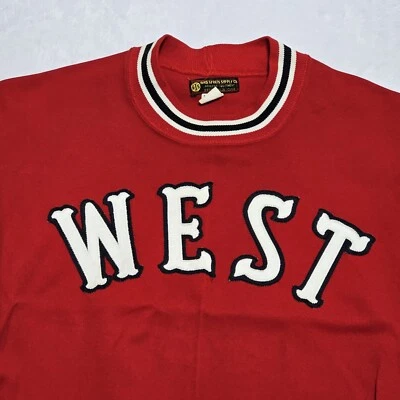 Vtg 1940s Iowa Sports Supply Sweater Western Conference Basketball Pullover - Image 1 of 4