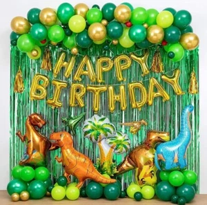 XXL Set Dinosaurier Party Kinder Geburtstag Deko T Rex Dino Zug Ballon Girlande - Bild 1 von 13