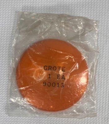 Lente de substituição Grote 90013 lanterna traseira âmbar – 4" redonda – NOS - Imagem 1 de 2