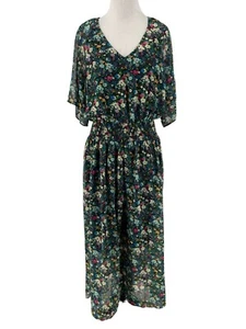Vestido midi floral manga corta para mujer Cabi #5386 Fiesta talla pequeña - Imagen 1 de 3
