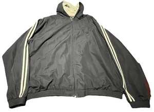 Giacca a vento Wilson uomo XL blu navy con cappuccio zip intera pista atletica - Foto 1 di 5