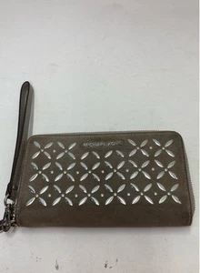 Woman's Michael Kors Gray Suede Wristlet - Picture 1 of 4